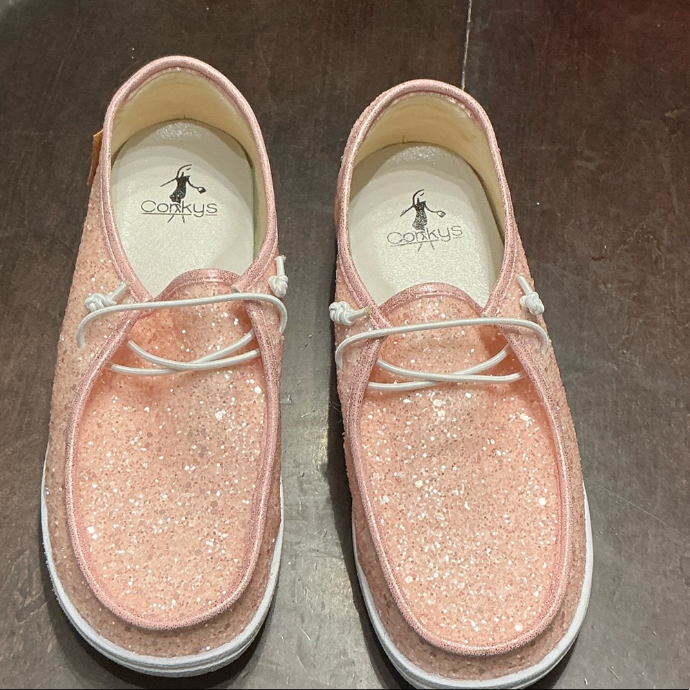 Corkys Sparkly Pink Flats